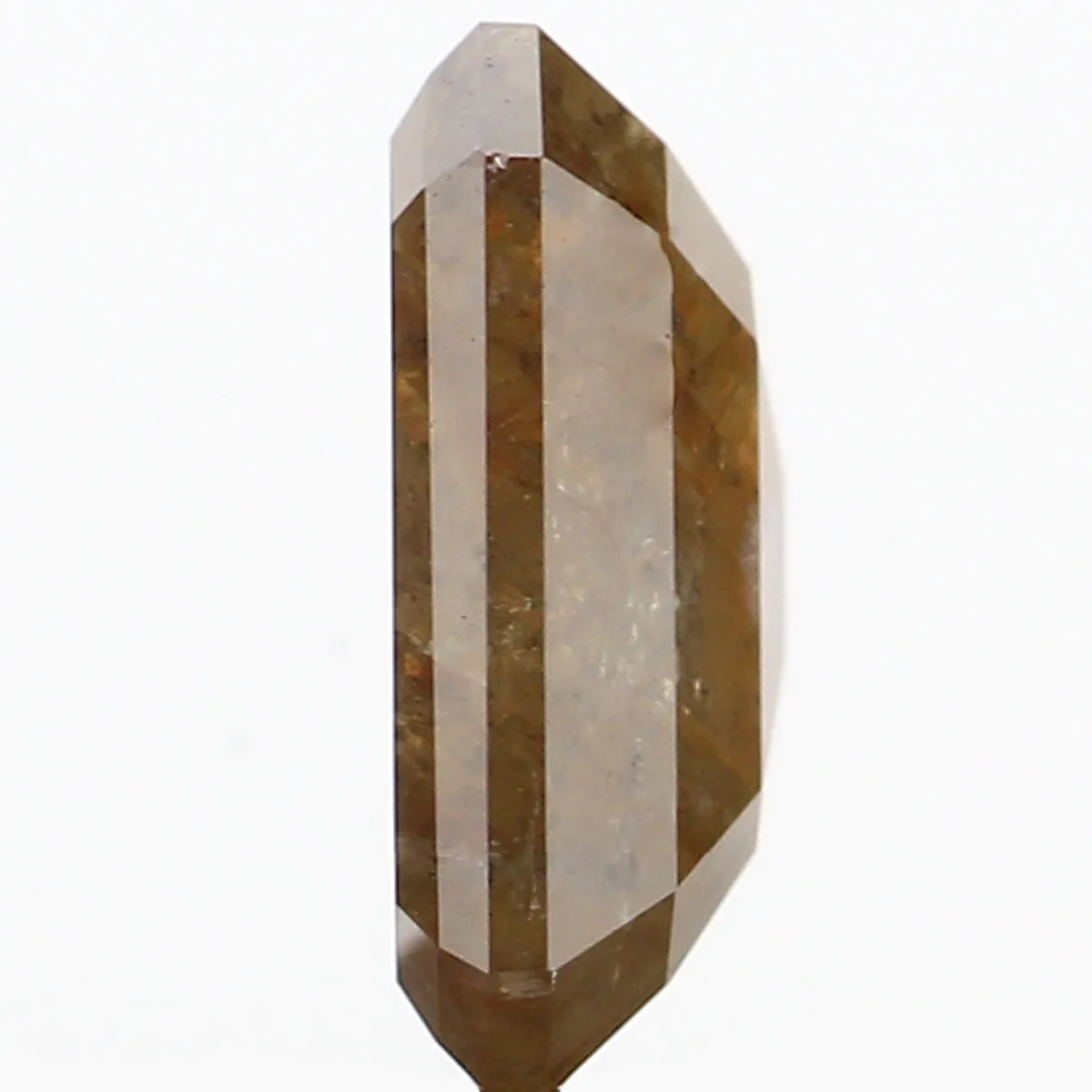 0.71 Ct Natural Loose Emerald Cut Diamond Green Brown Color Emerald Shape Diamond 6.35 MM Natural Loose Diamond Emerald Shape Diamond QL496