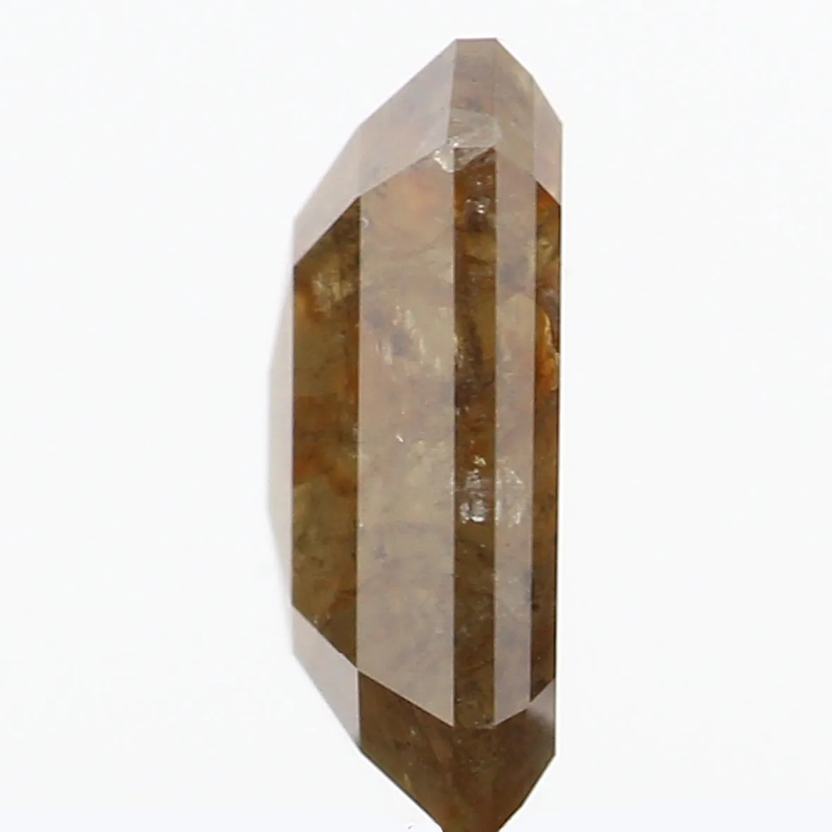 0.71 Ct Natural Loose Emerald Cut Diamond Green Brown Color Emerald Shape Diamond 6.35 MM Natural Loose Diamond Emerald Shape Diamond QL496
