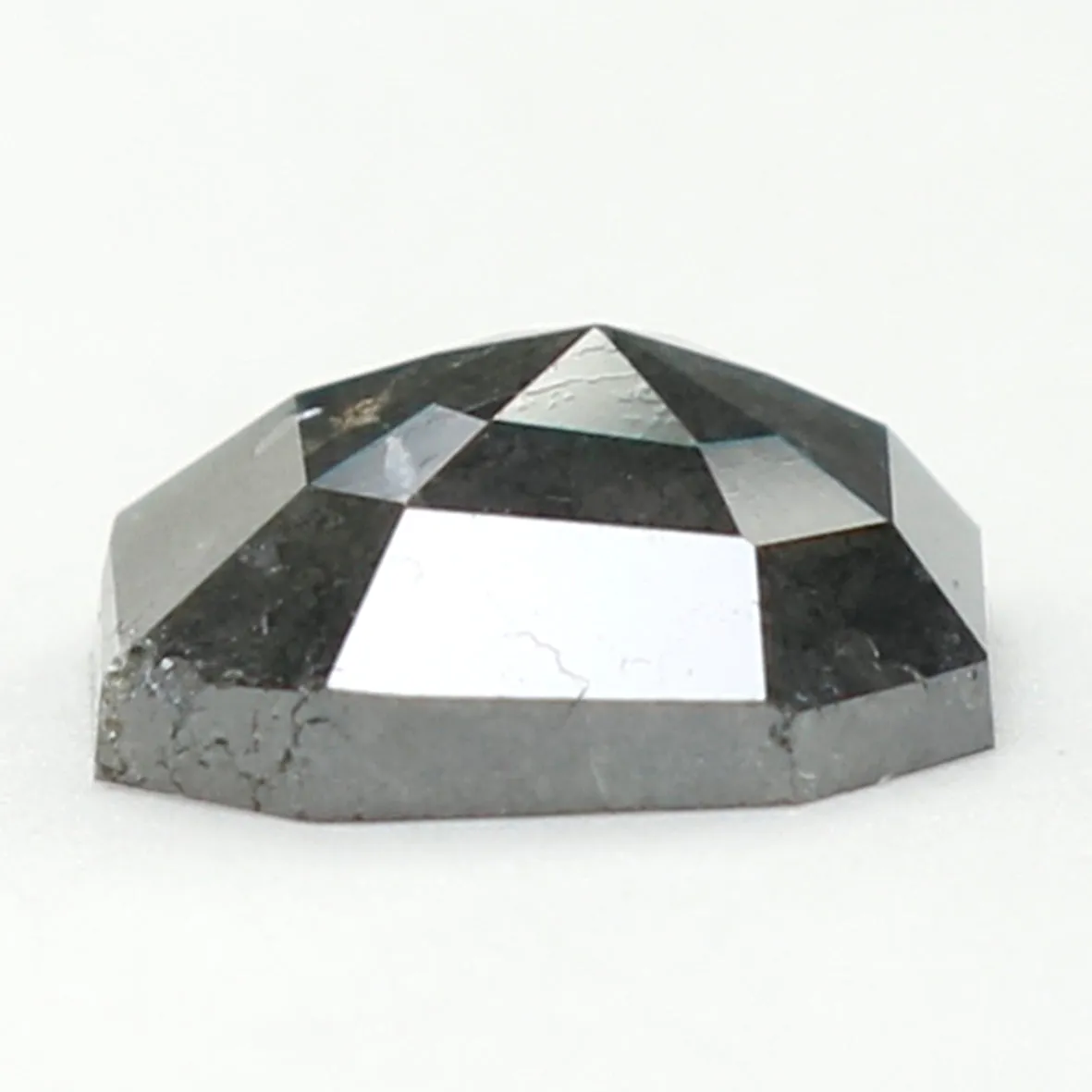 1.08 CT Natural Loose Emerald Shape Diamond Salt And Pepper Emerald Cut Diamond 6.50 MM Natural Black Grey Emerald Rose Cut Diamond QL7004