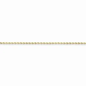 10K Yellow Gold Hand Made Diamond-Cut Rope Chain Anklet
