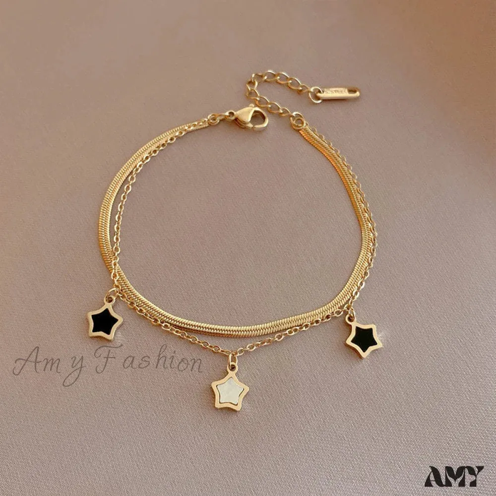 14K Five-pointed Star Shell Pendant Necklaces