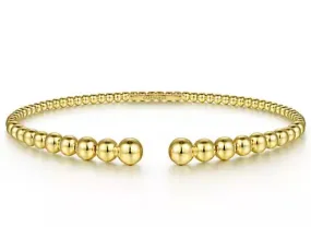 14K Yellow Gold Bujukan Open Bangle