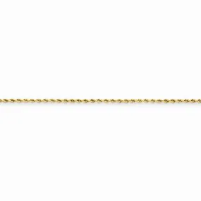 14K Yellow Gold Diamond-Cut Rope with Lobster Clasp Chain Anklet