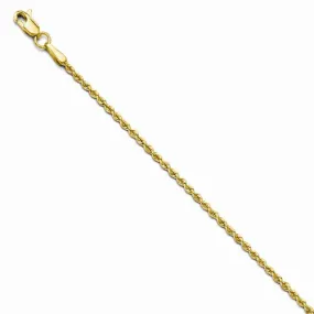 14K Yellow Gold Solid Rope Chain Bracelet