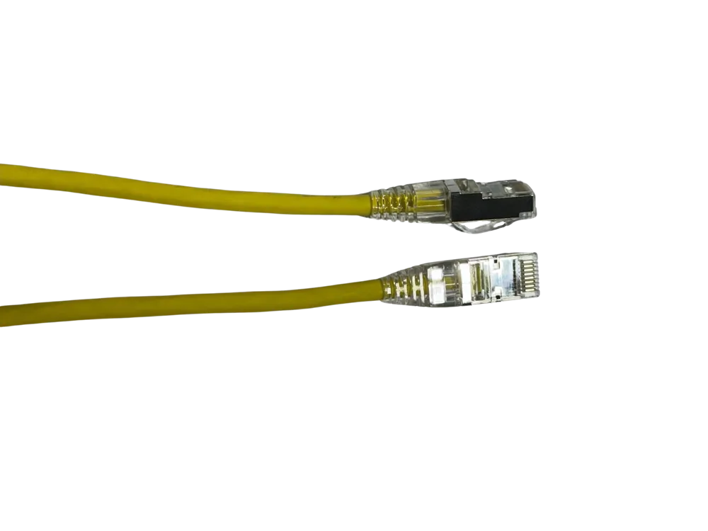 1.5M Cat6A Thin S/FTP Patch Lead 28AWG | Yellow