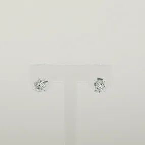 18ct White Gold 0.04ct Round Brilliant Diamond Star Stud Mini Earrings
