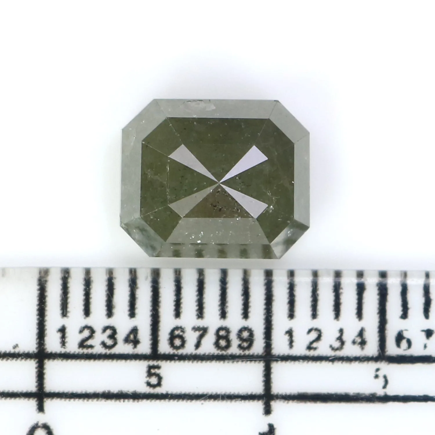 3.20 CT Natural Loose Emerald Shape Diamond Grey Color Emerald Cut Diamond 8.40 MM Natural Loose Grey Color Emerald Rose Cut Diamond LQ2832