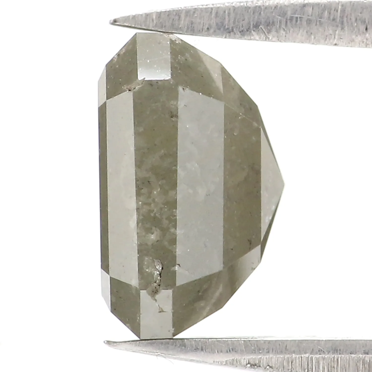 3.20 CT Natural Loose Emerald Shape Diamond Grey Color Emerald Cut Diamond 8.40 MM Natural Loose Grey Color Emerald Rose Cut Diamond LQ2832