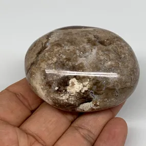 88.6g, 2.4"x1.8"x1", Natural Black Opal Crystal PalmStone Polished Reiki,B9690