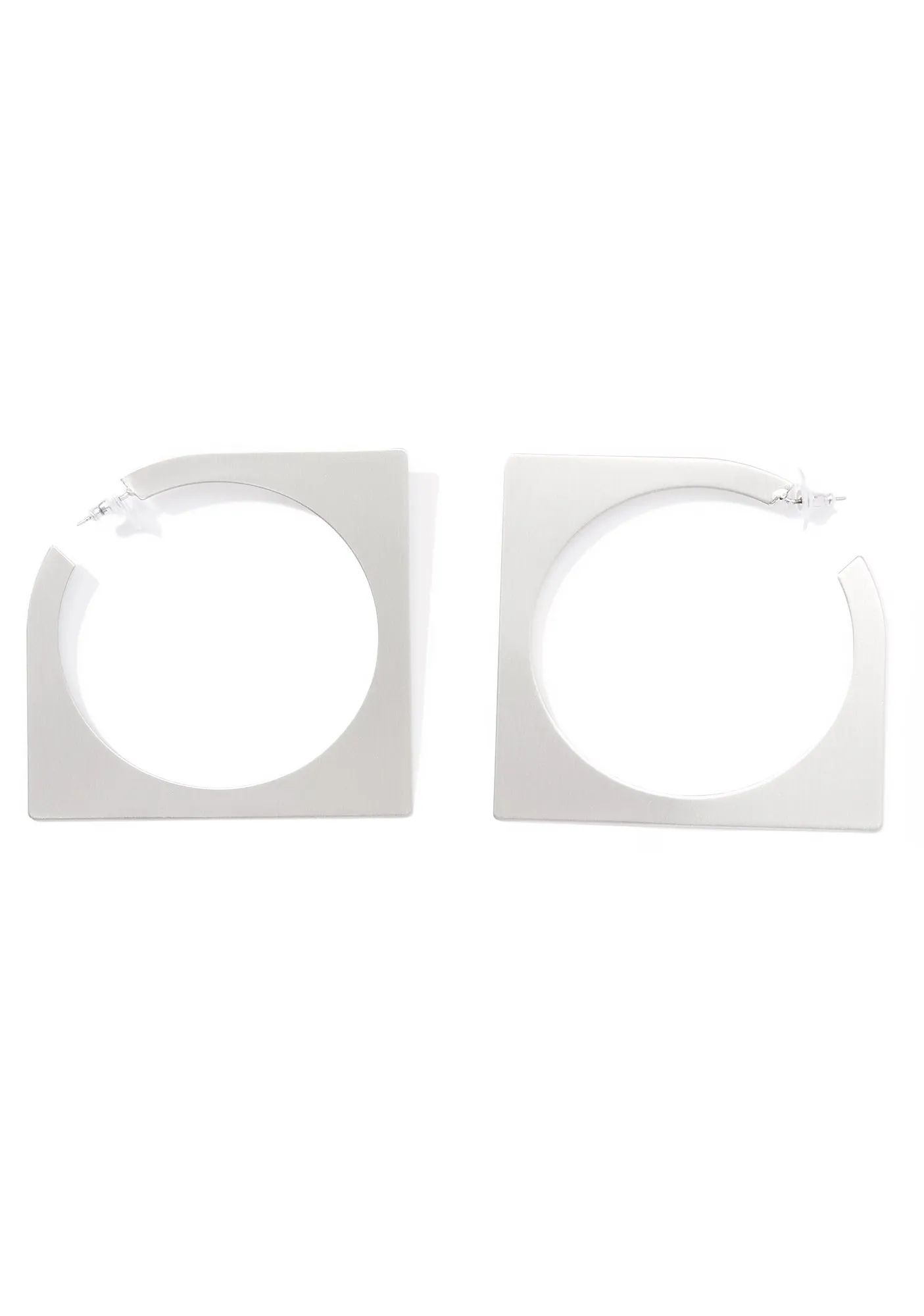 Abstract Square Hoop Earrings