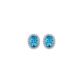 Aquamarine Diamond Earrings