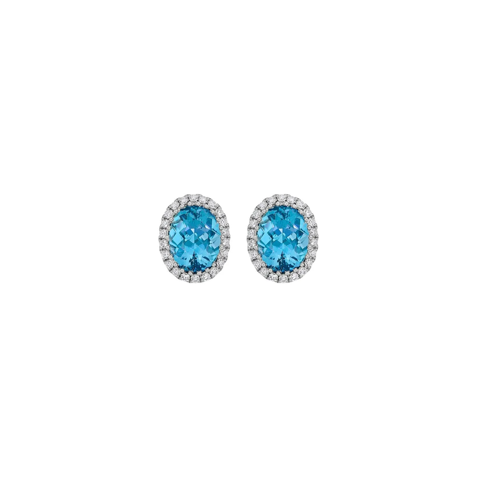 Aquamarine Diamond Earrings