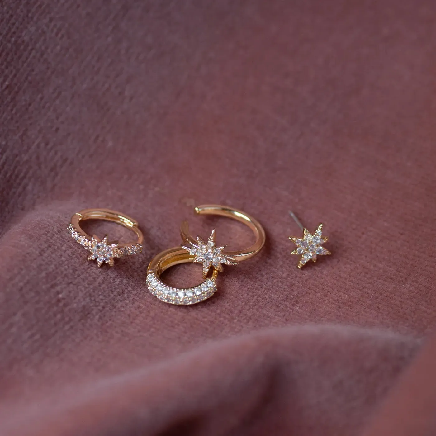 Aurora - Crystal Star Ear Cuff