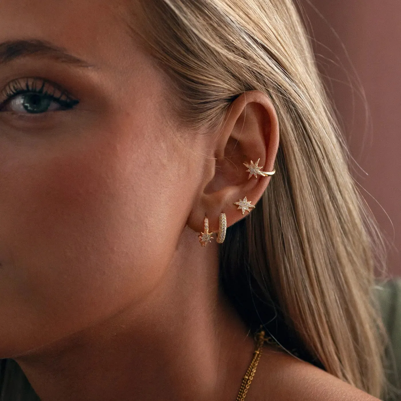 Aurora - Crystal Star Ear Cuff