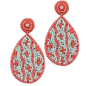 Beaded Teardrop Earrings