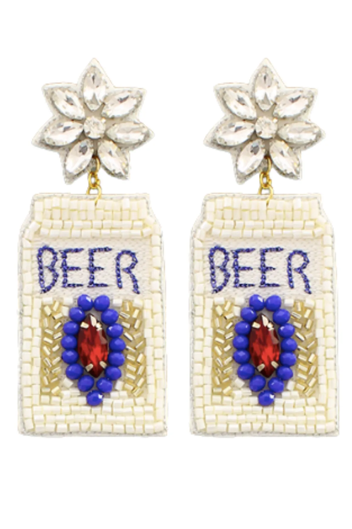 Beer Never Broke My Heart Beaded Earrings