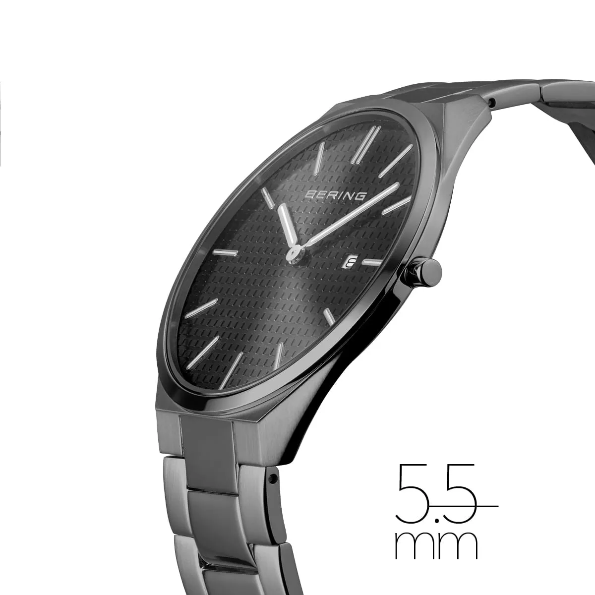 Bering Gents Ultra Slim Brushed Grey Bracelet Watch