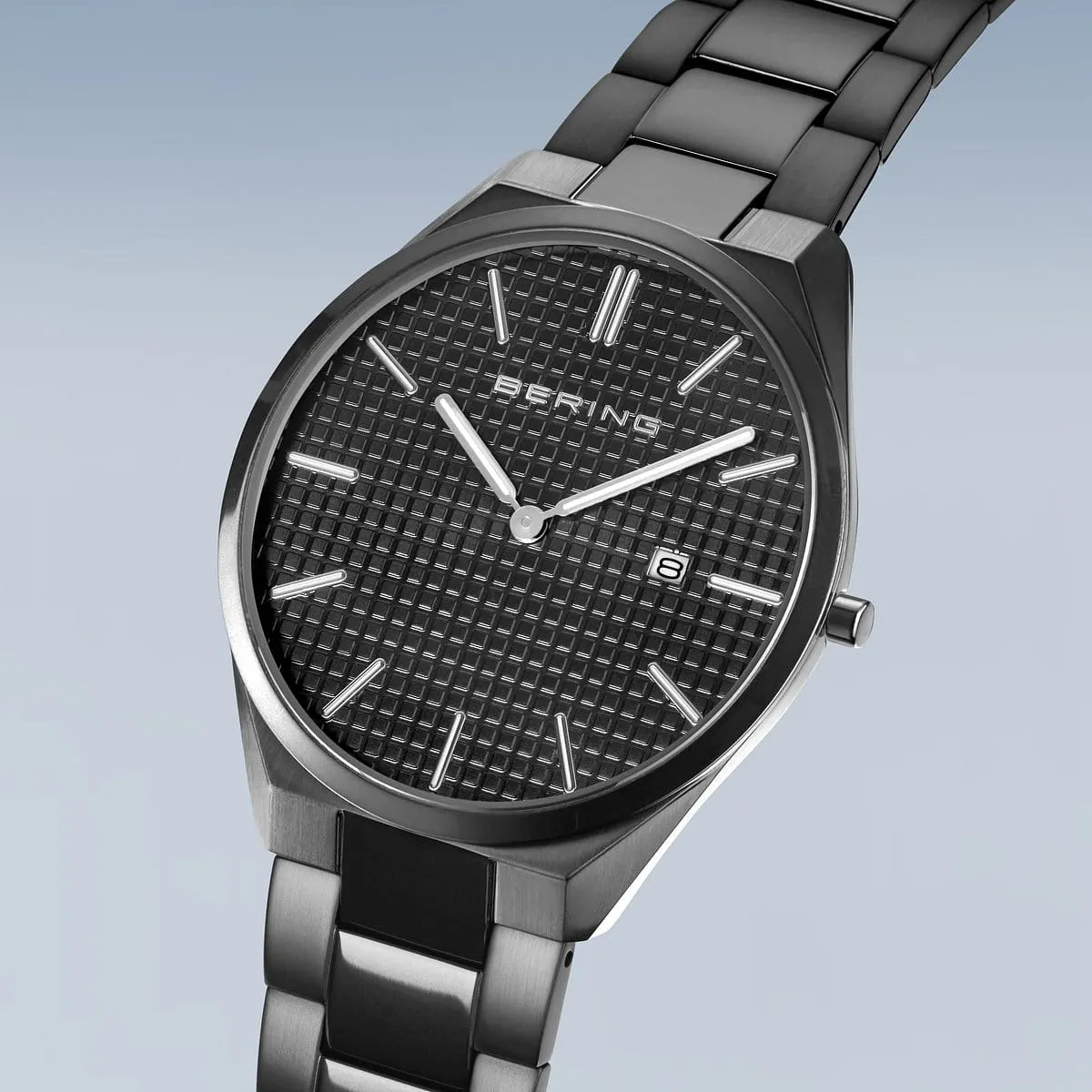 Bering Gents Ultra Slim Brushed Grey Bracelet Watch