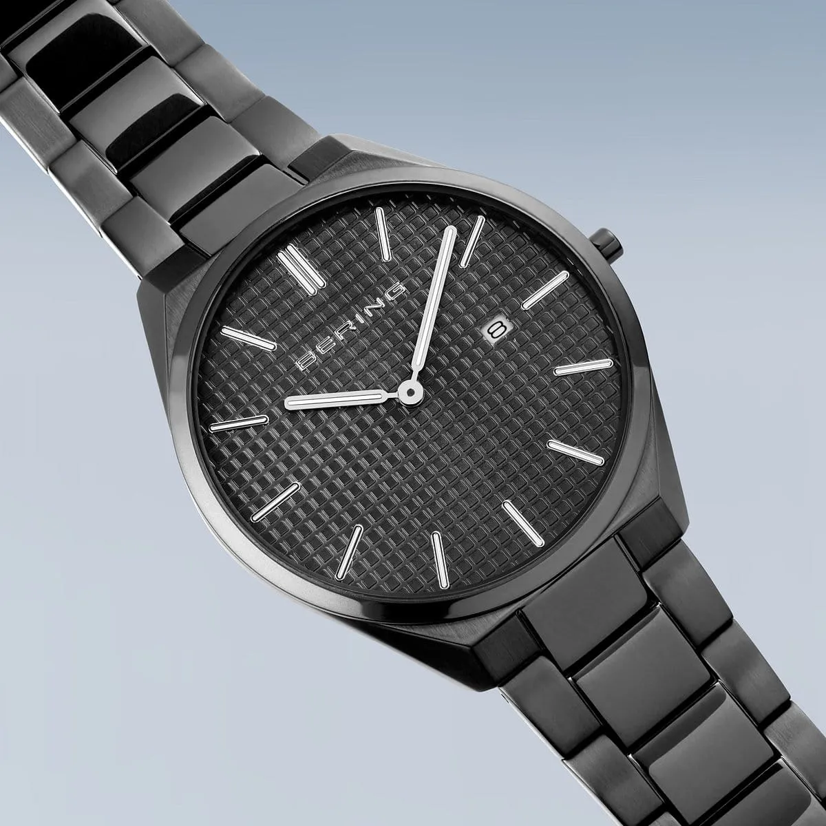 Bering Gents Ultra Slim Brushed Grey Bracelet Watch