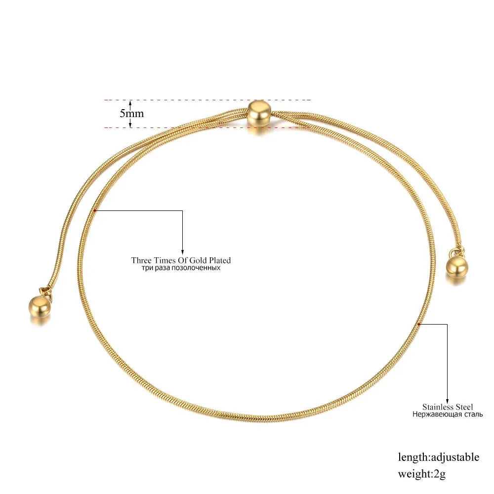 Bohemia Party Snake Chain Adjustable Anklets For Women Girls