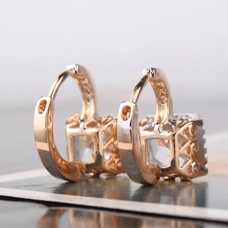 Brand Jewelry Earrings for Womens! New Shiny Rhinestone Gem Hoop Earing Ladies Wedding Jewellery Earing Brinco