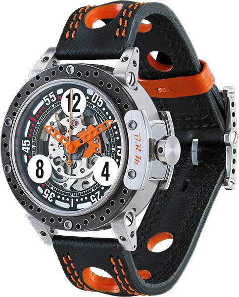 B.R.M. Watch DDF6-44 Skeleton Orange Hands