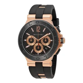 Bvlgari Diagono 18kt Pink Gold Automatic Chronograph Men's Watch 101987