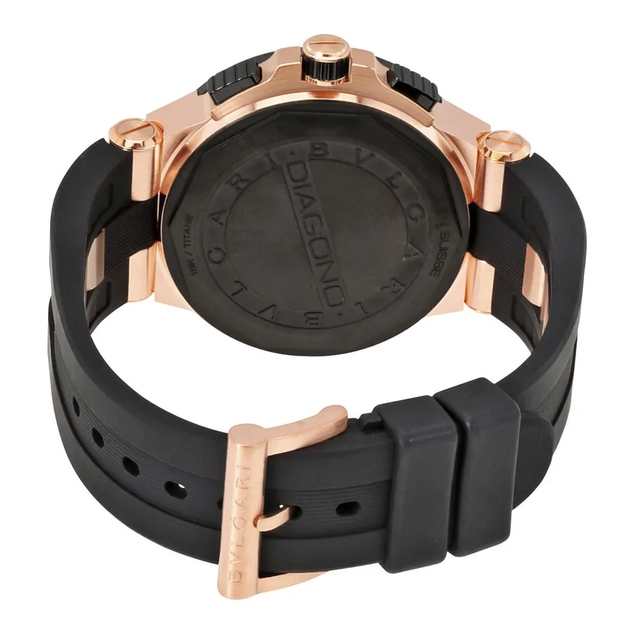 Bvlgari Diagono 18kt Pink Gold Automatic Chronograph Men's Watch 101987