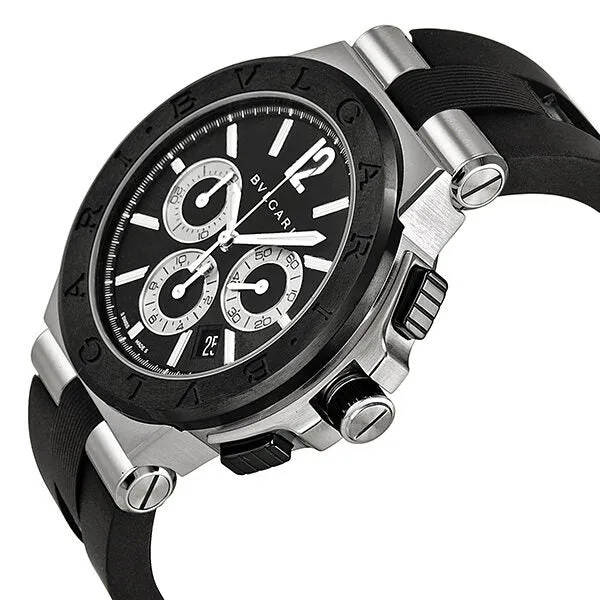 Bvlgari Diagono Chronograph Automatic Black Dial Men's Watch DG42BSCVDCH