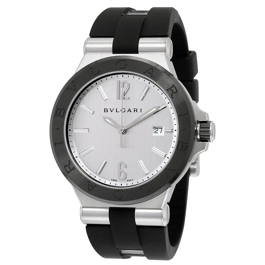 Bvlgari Diagono Silvered Dial Automatic Men's Watch 102252