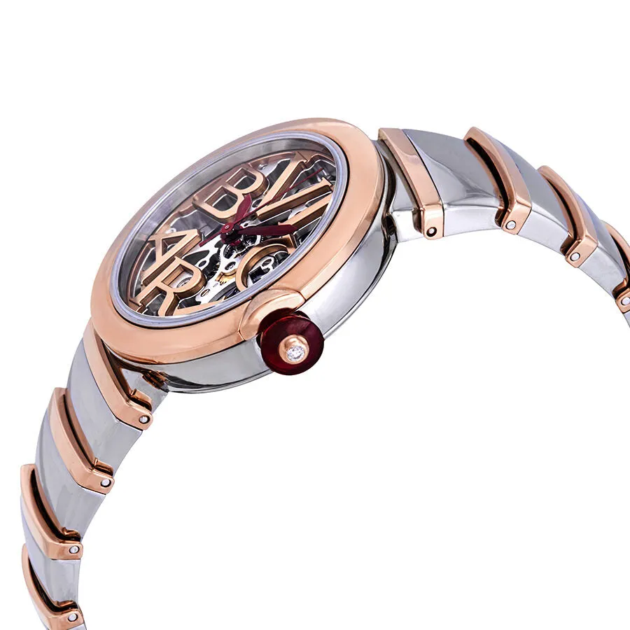 Bvlgari Lvcea Automatic Skeleton Dial Ladies Watch 102878