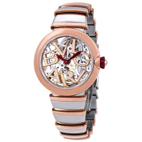 Bvlgari Lvcea Automatic Skeleton Dial Ladies Watch 102878