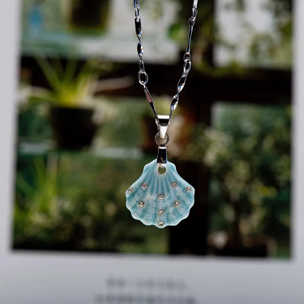 Ceramic Shell And Pendant Necklace Jewellery Porcelain Jewelry Pendant