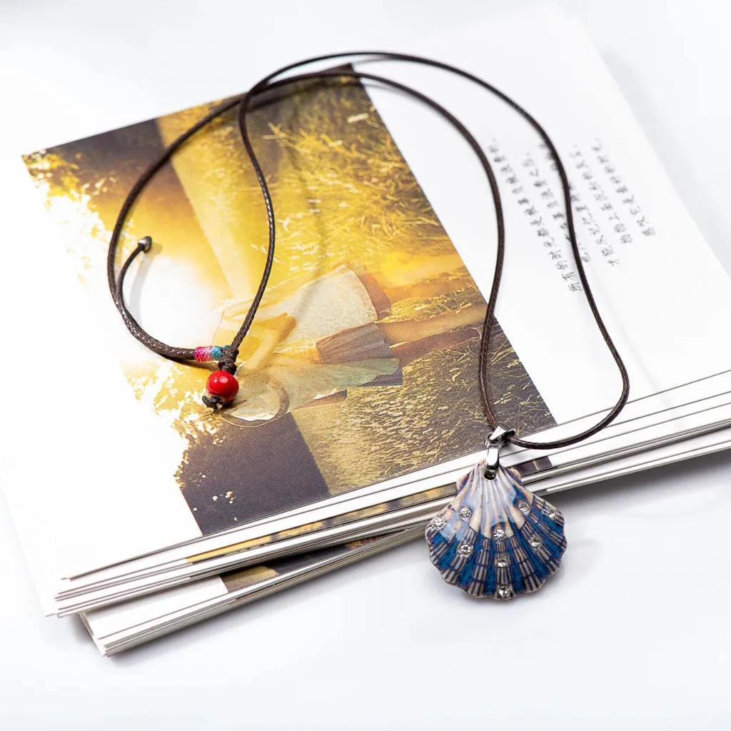Ceramic Shell And Pendant Necklace Jewellery Porcelain Jewelry Pendant