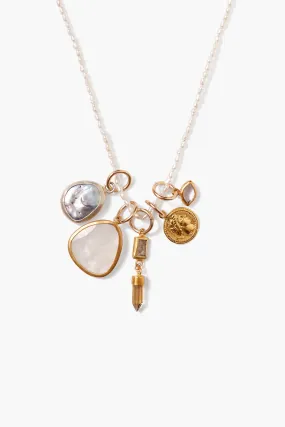 Chan Luu - Hypatia Charm White Pearl Mix Necklace