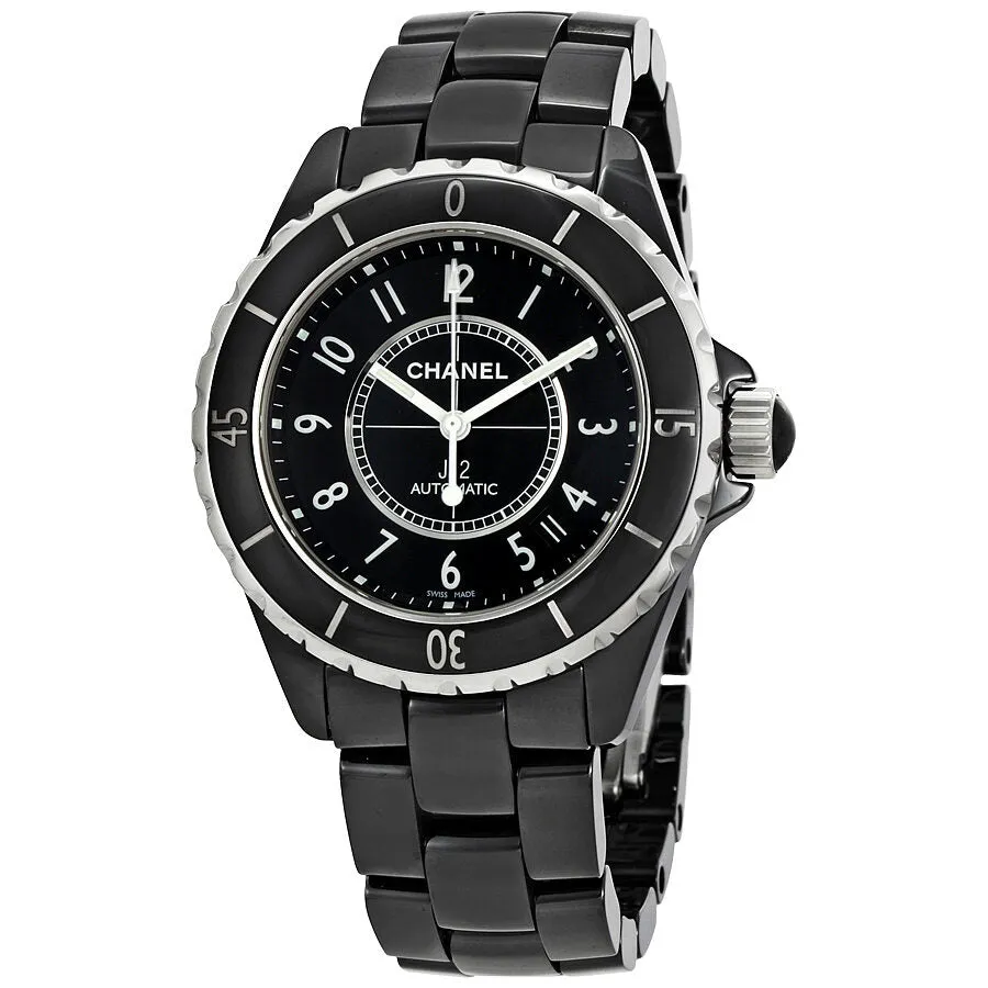 Chanel J12 Black Ceramic Automatic Midsize Unisex Watch H0685
