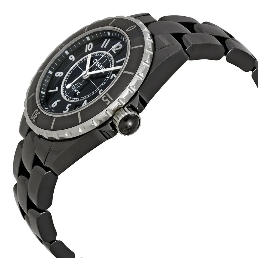 Chanel J12 Black Ceramic Automatic Midsize Unisex Watch H0685