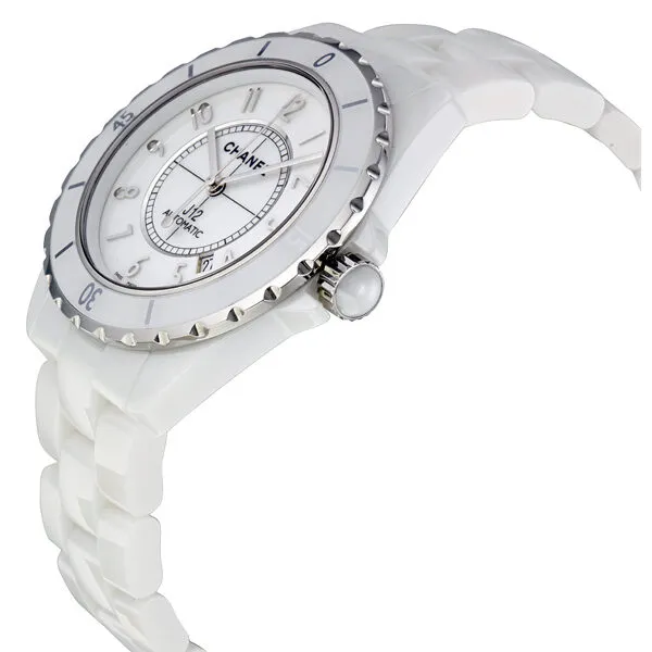 Chanel J12 White Dial Ceramic Automatic Unisex Watch H2981