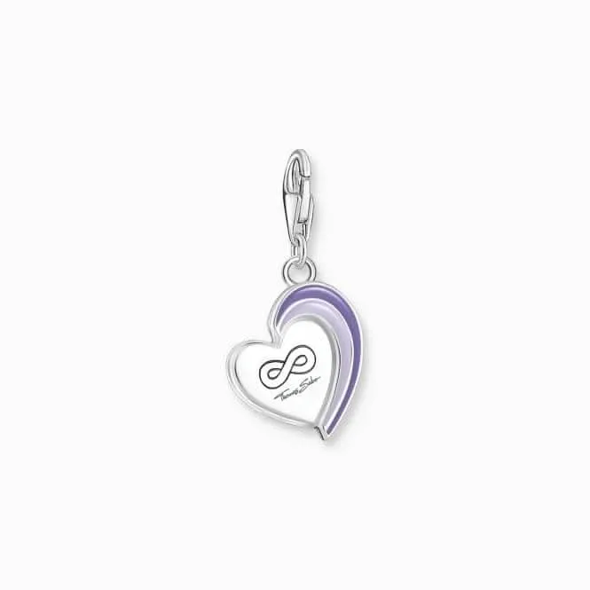 Charmista Sterling Silver Violet Enamel Best Friends Charm 2046-664-13