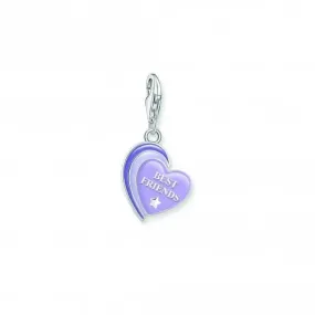 Charmista Sterling Silver Violet Enamel Best Friends Charm 2046-664-13
