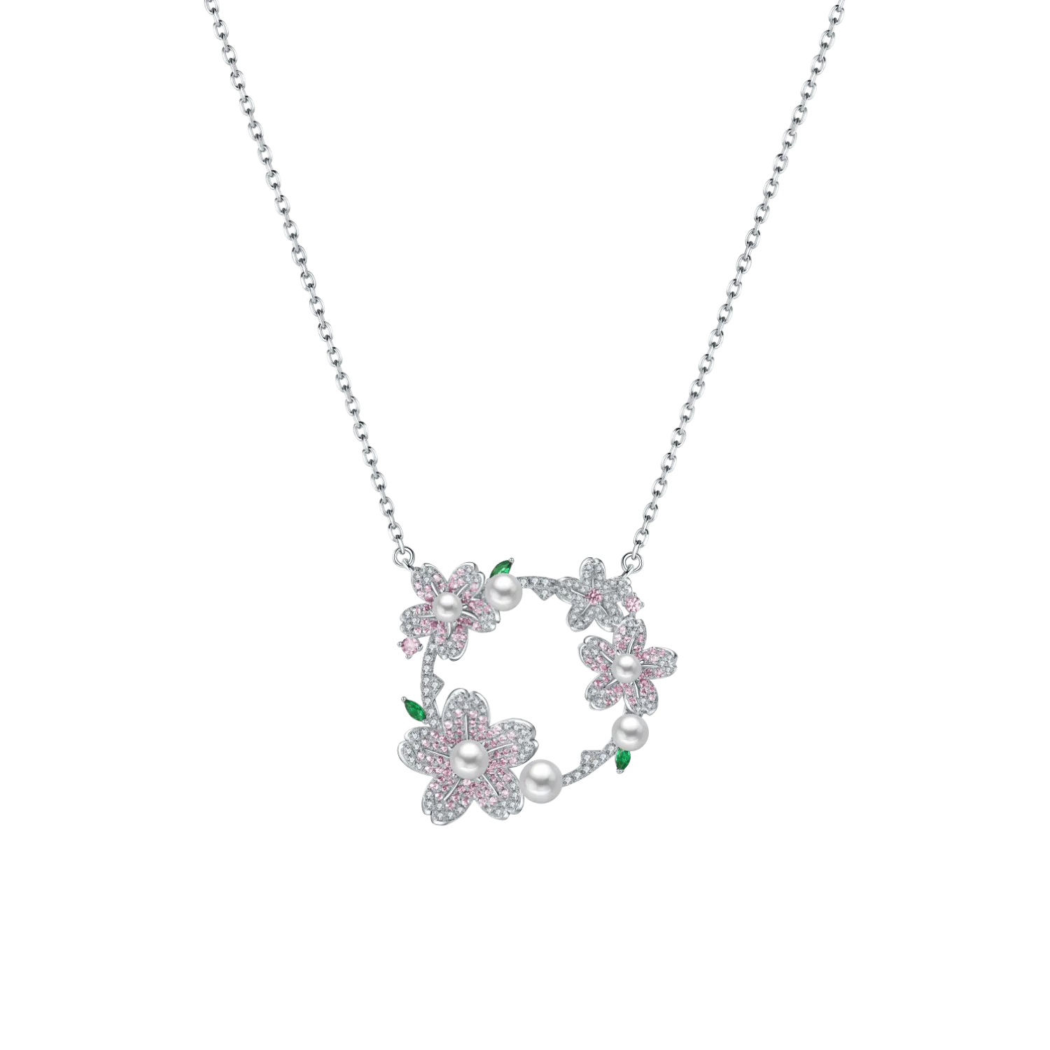 Cherry Blossom Pendant Necklace