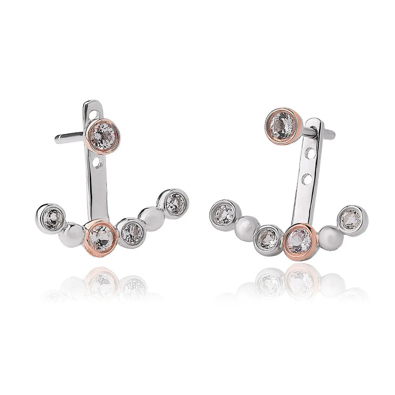 Clogau Celebration Sterling Silver White Topaz Ear Jackets