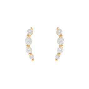 Crystal Climber Stud Earrings