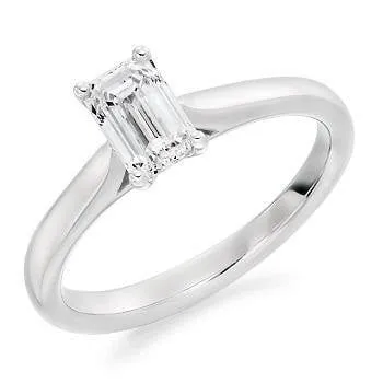 Cuenca Four Prong Emerald/Radiant Brilliant Cut Diamond Ring