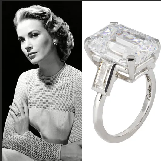 Custom Cut 10.5-11ct August Vintage Emerald Cut Diamond Lab Grown Diamond in Grace Kelly Setting