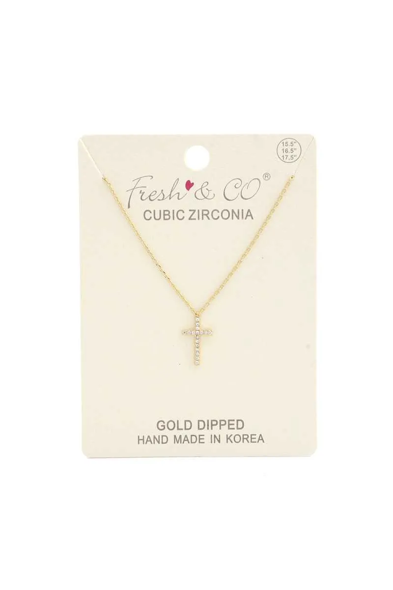Dainty Rhinestone Charm Necklace