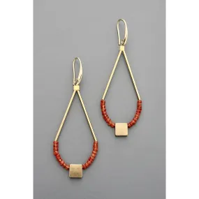 David Aubrey Carnelian Hoop Earrings