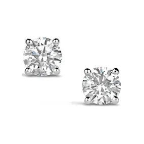 Diamond Solitaire 'Martini' Stud Earrings  0.80ct
