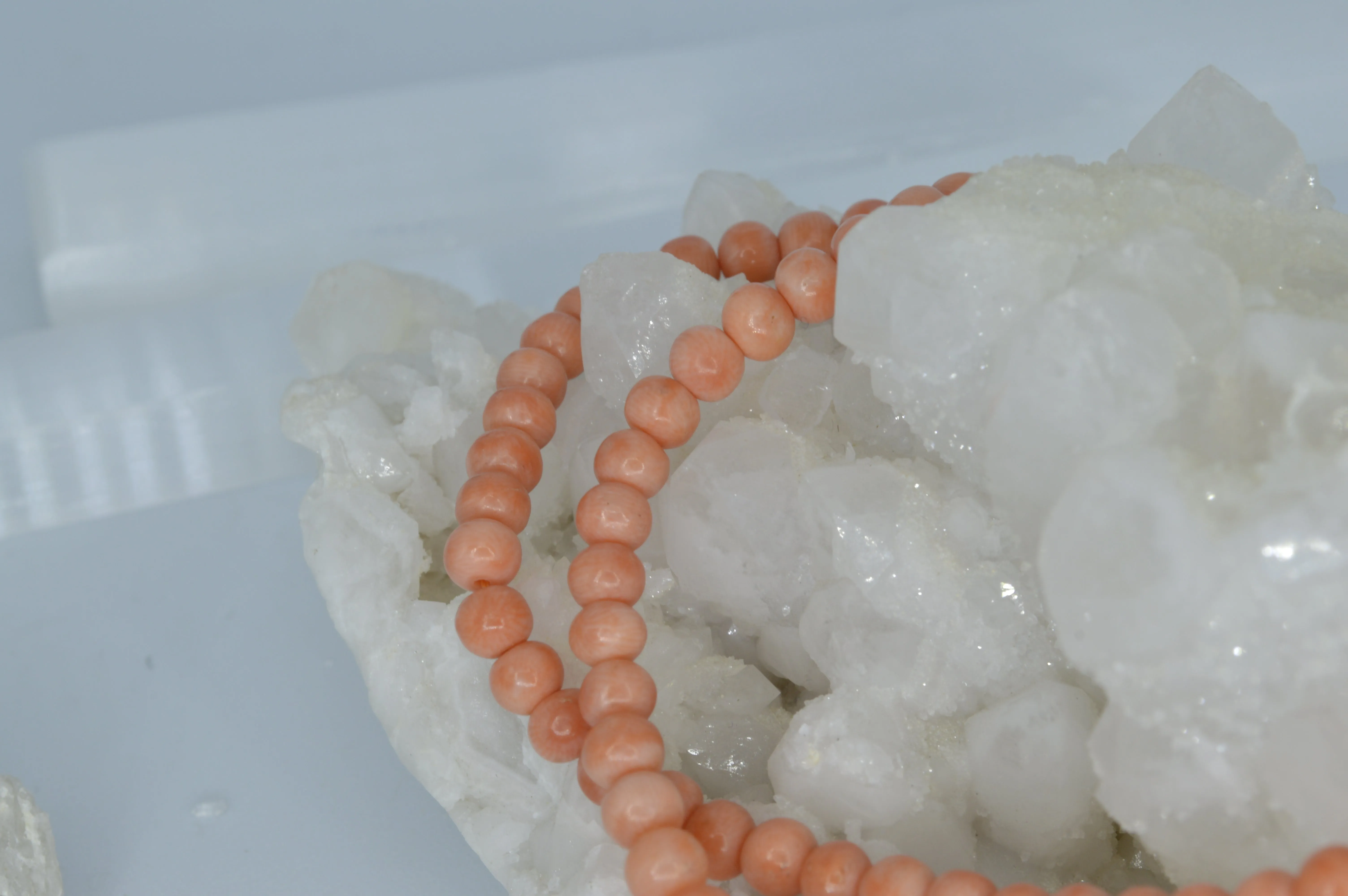 Double Coral Beaded Bracelet