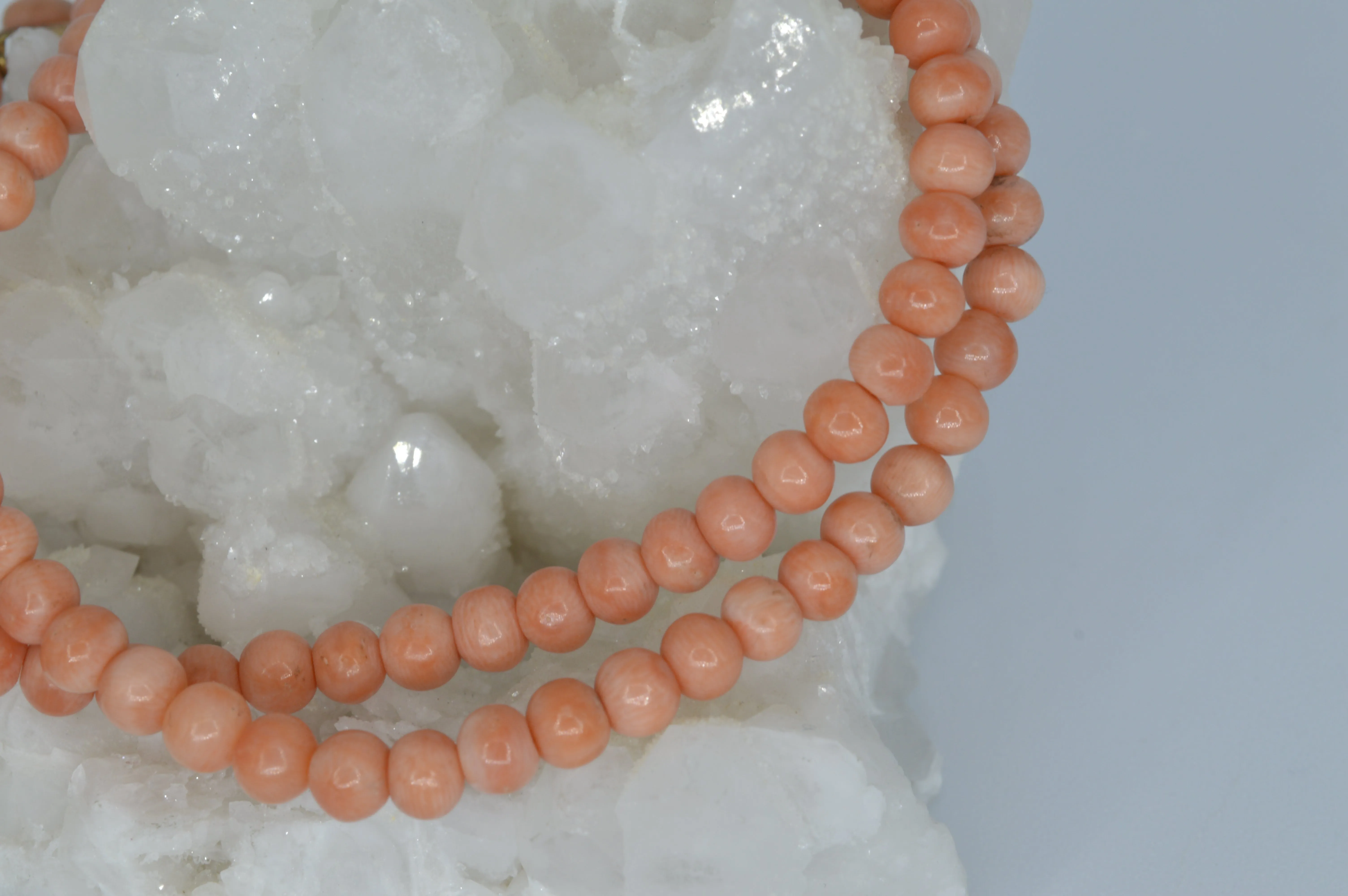 Double Coral Beaded Bracelet
